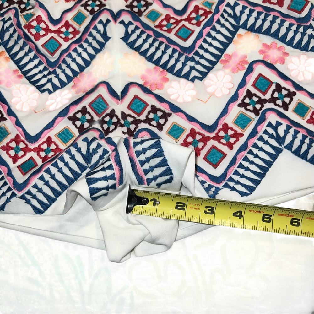 LULUS Rhythm is Gonna Get You Embroidered White Shorts & Top Size S - Picture 10 of 12